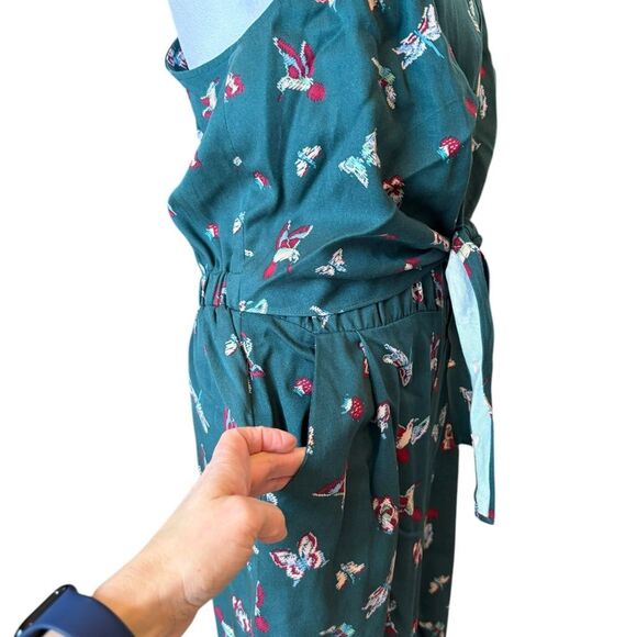 Matilda Jane Evergreen Dream Ruffle Jumpsuit Floral Butterfly Womens Small NWT - Picture 8 of 13